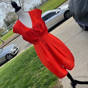 Bright orange, H&M cocktail dress